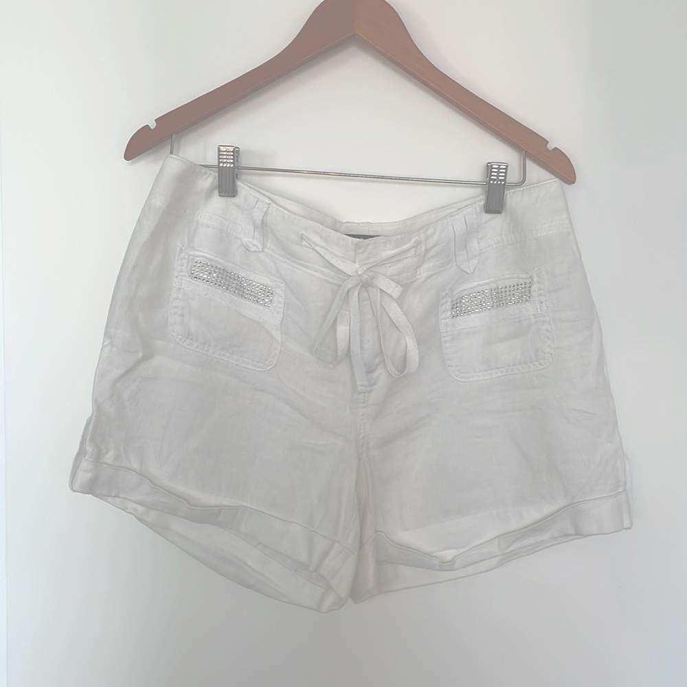 INC linen shorts
